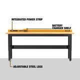 8 Fft Workbench With Butcher Block Wood Top DWST29601