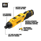 8-volt 1/4-in Cordless Screwdriver (1-Battery Included and Charger Included) DCF680N1