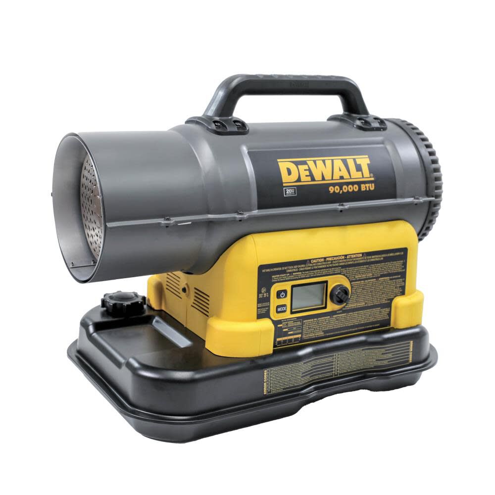 90,000 BTU DeWalt Cordless Forced Air Kerosene/Diesel Heater F340991