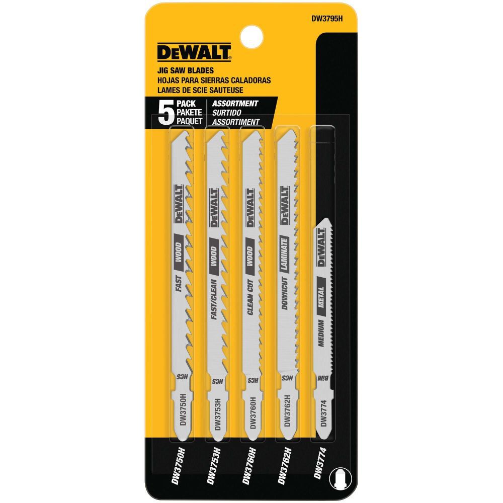 Assorted Jigsaw Blade 5PK DW3795H