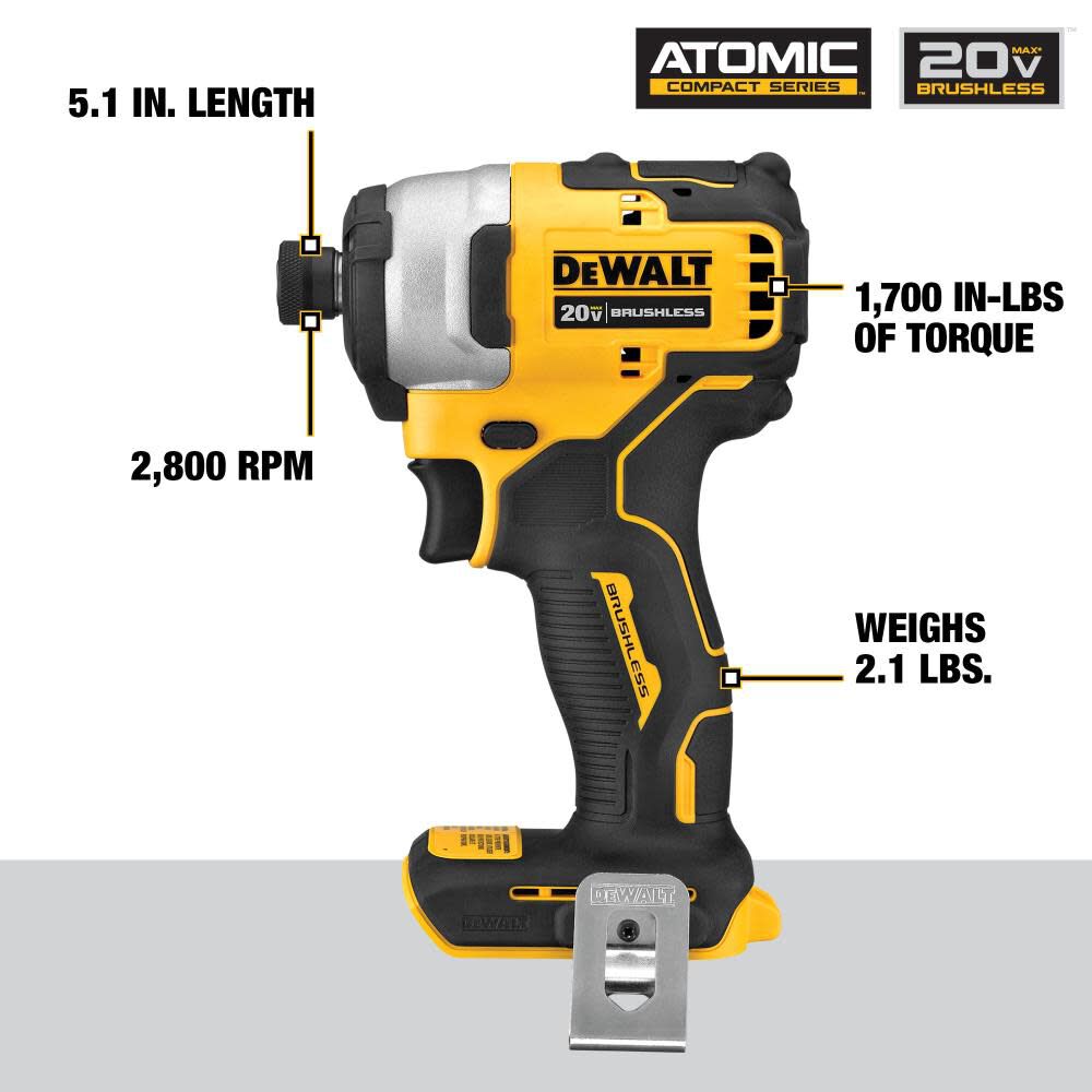 ATOMIC 20V MAX 4 Tool Combo Kit Brushless Cordless DCK489D2