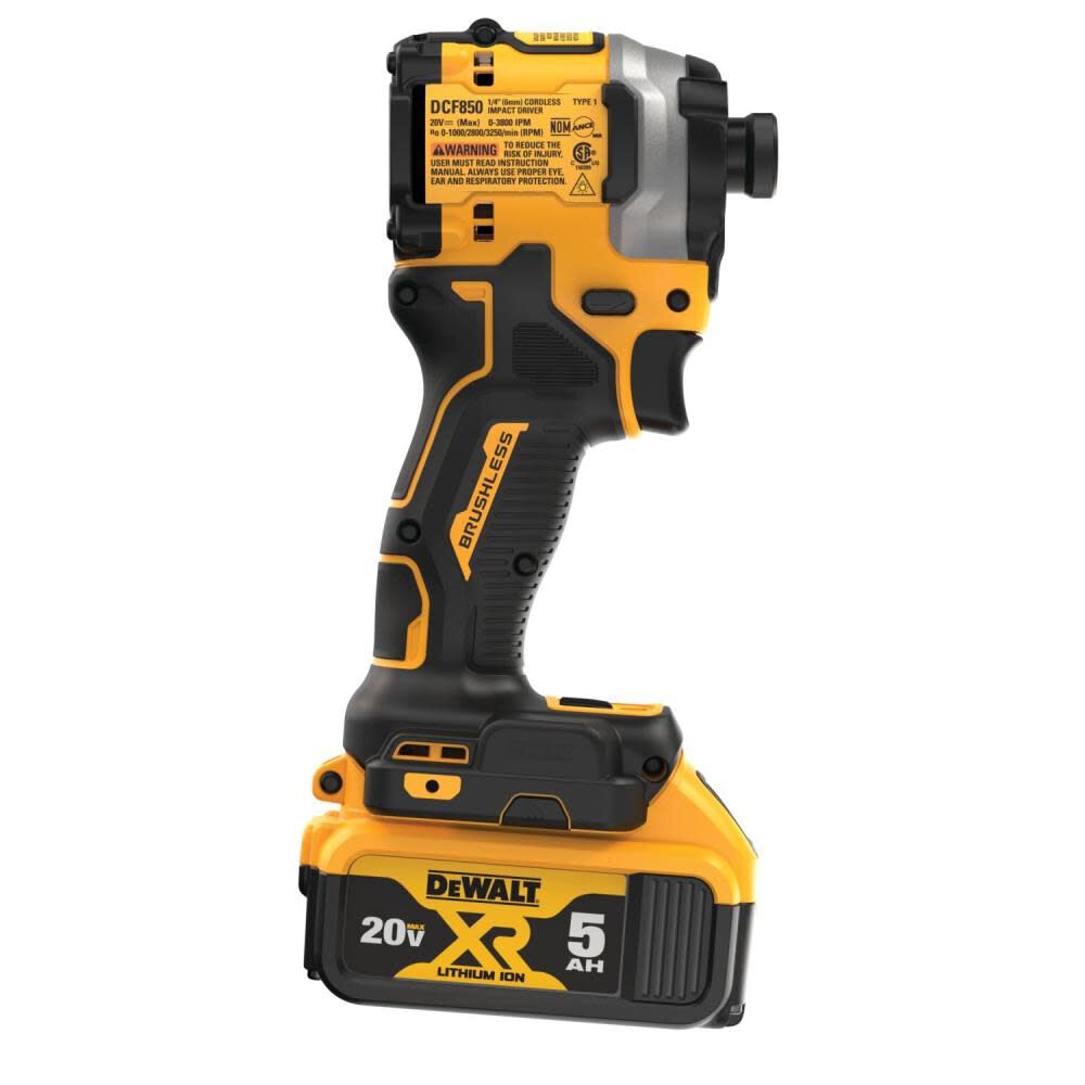 ATOMIC 20V MAX Impact Driver Kit 1/4in 3 Speed Brushless Cordless DCF850P1