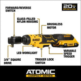 ATOMIC 20V MAX Ratchet Kit Brushless 3/8in DCF513D1