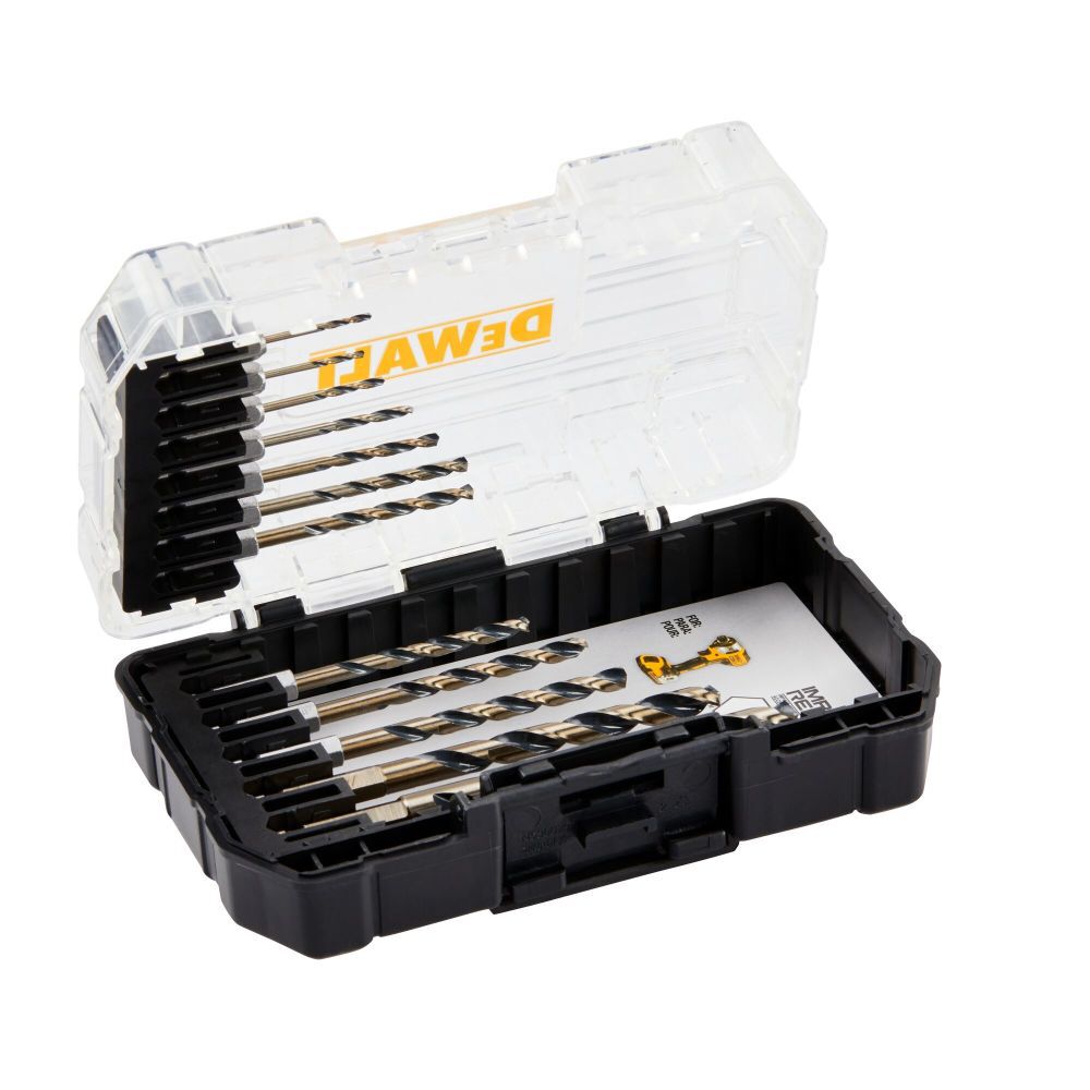 BLACK & GOLD IMPACT READY Metal Drill Bit 12pc Set DWAH1182