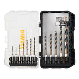 BLACK & GOLD IMPACT READY Metal Drill Bit 12pc Set DWAH1182