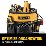 Black- Yellow Ballistic Nylon 2-in 5-Gallon Bucket Organizer DWST560109