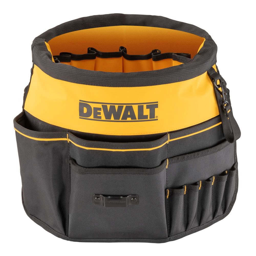 Black- Yellow Ballistic Nylon 2-in 5-Gallon Bucket Organizer DWST560109