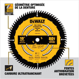 Large Diameter Saw Blades 10-in 80-Tooth Fine Finish Tungsten Carbide-tipped Steel Miter/Table Saw Blade DWA11080