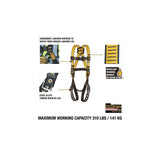 D1000 Full Body Harness with 5PT Chest/Leg Buckle L/XL DXFP512002(L-XL)