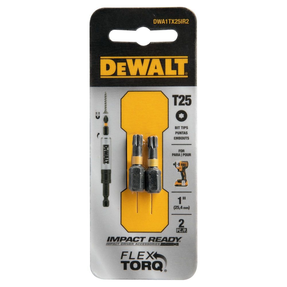 DEWALT 1In Torx T25 Impact Ready 2Pk DWA1TX25IR2