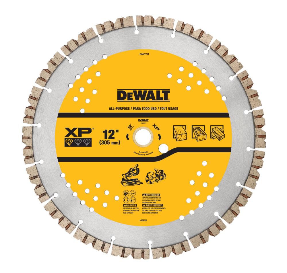 Diamond Blade 12in SEGMENTED XP ALL PURPOSE DW4721T