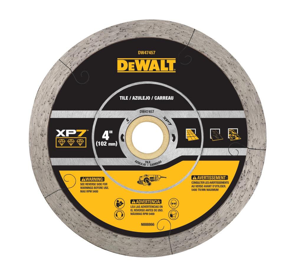 Diamond Blade 4in CONTINUOUS XP7 TILE DW47457