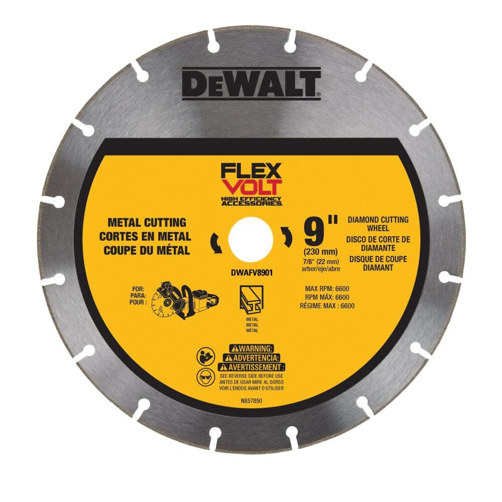 Diamond Wheel FLEXVOLT 9in Metal Cutting DWAFV8901