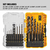 14-Piece Assorted Black and Gold Coated HSS Jobber Length Twist Drill Bit Set DWA1184