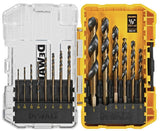 14-Piece Assorted Black and Gold Coated HSS Jobber Length Twist Drill Bit Set DWA1184