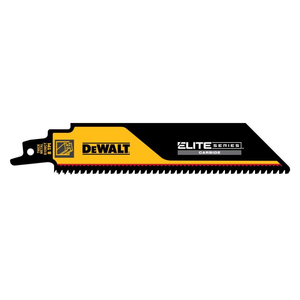 Elite 6-in 8 Tpi Thick Metal Cutting Reciprocating Saw Blade DWAR6108CT-1