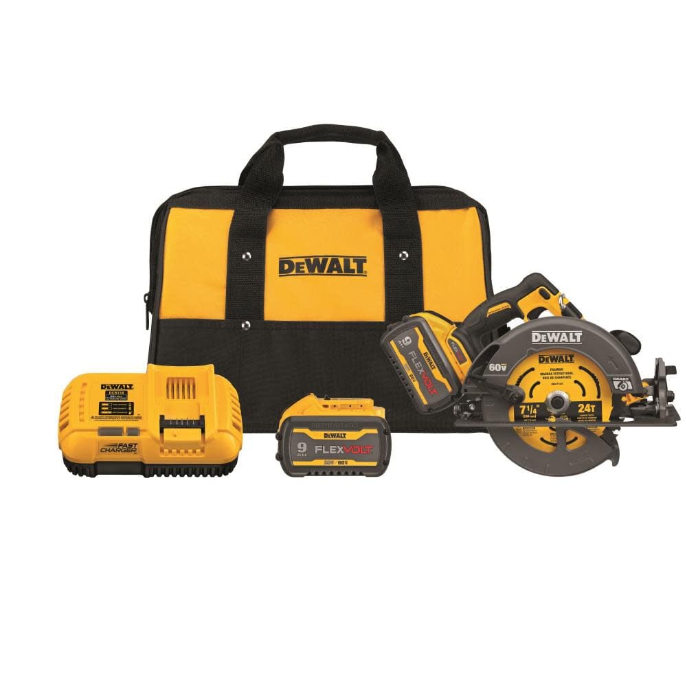 FLEXVOLT 60V MAX 7-1/4in Circular Saw Kit with Brake Brushless DCS578X2