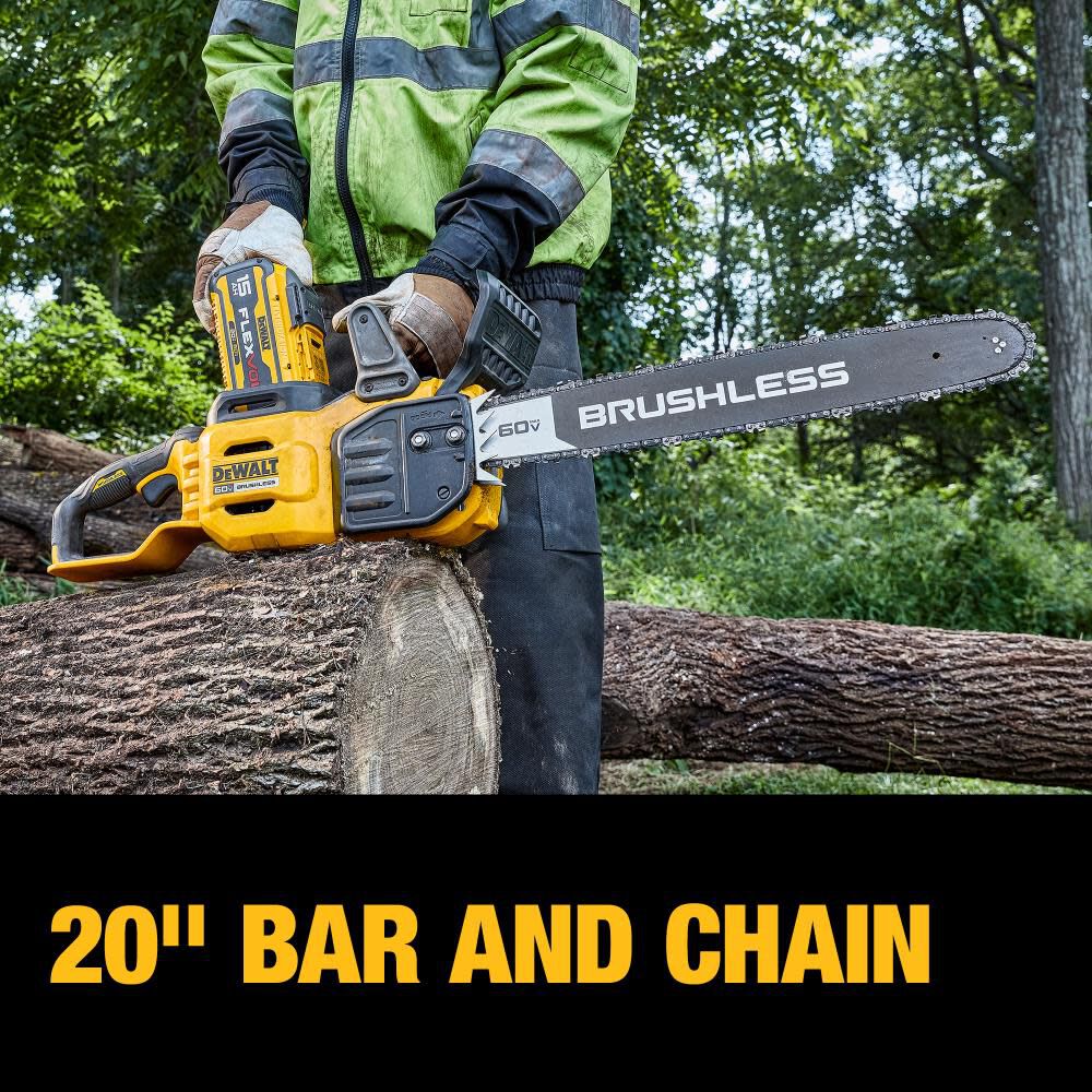 FLEXVOLT 60V MAX Chainsaw Brushless Cordless 20inch 5Ah Kit DCCS677Z1