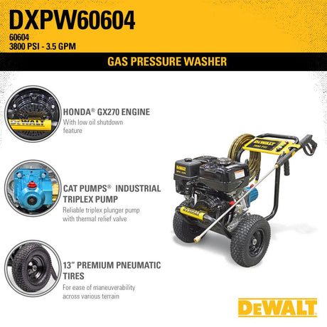 Gas Pressure Washer 3800 PSI @ 3.5 gpm Direct Drive 60604
