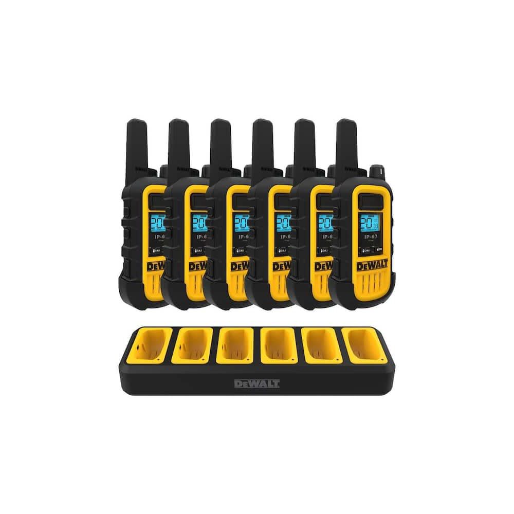 Heavy-Duty 1W Walkie Talkies with 6-Port Gang Charger 6pk DXFRS300-BCH6B