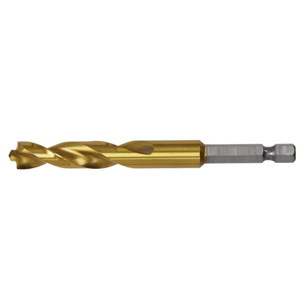 7/16-in x 6-in Titanium Nitride Coated Hss Jobber Length Twist Drill Bit DD5128