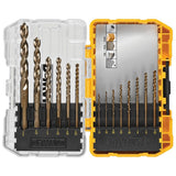 14-Piece Assorted Cobalt Alloy Steel Jobber Length Twist Drill Bit Set DWA1240