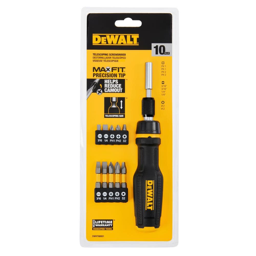 MAXFIT Screwdriver Telescoping Multi Bit 10pc DWHT68001