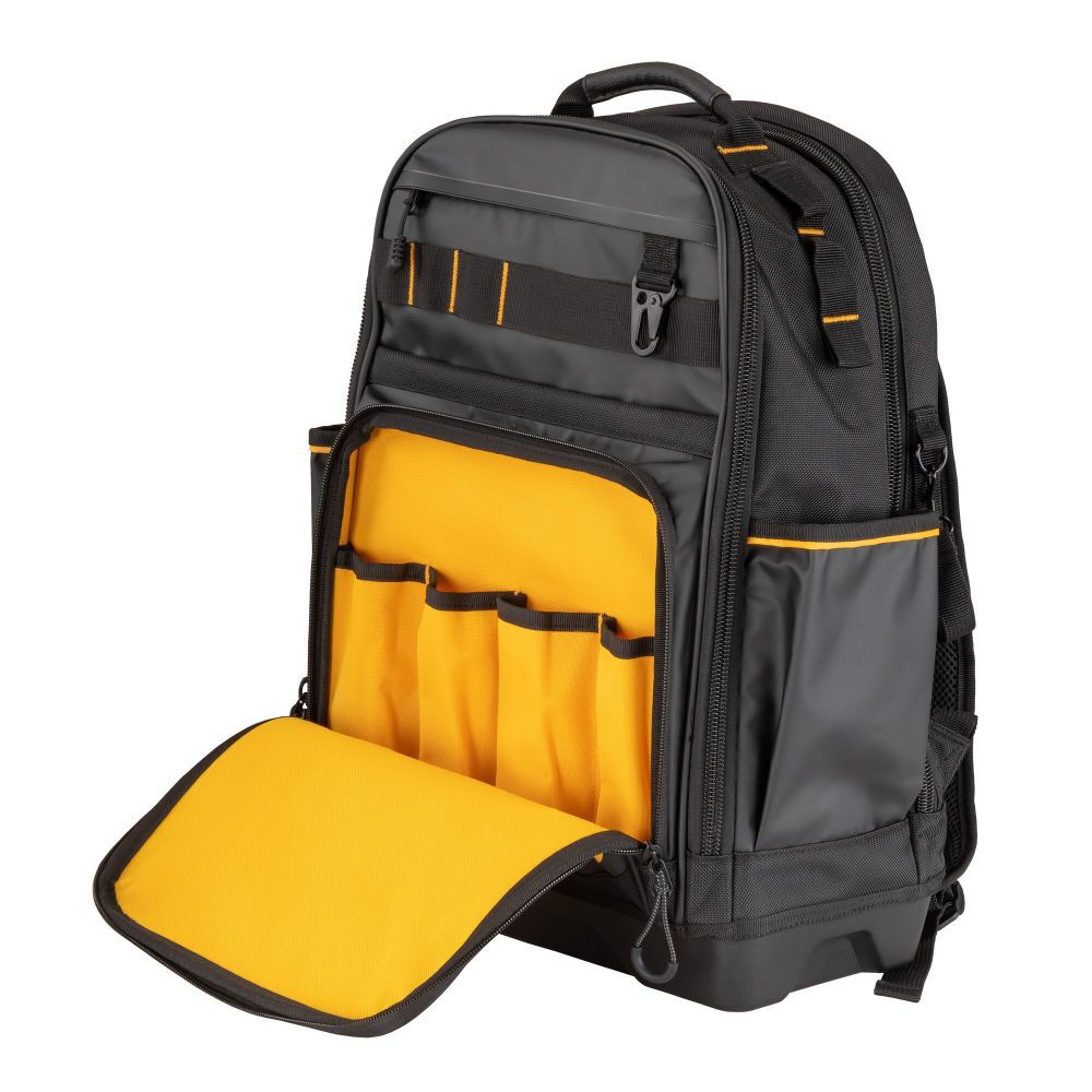 Black- Yellow Polyester 7.75-in Zippered Backpack DWST560102