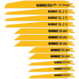 Reciprocating Saw Blades Bi-Metal Set With Case 12pc DW4892