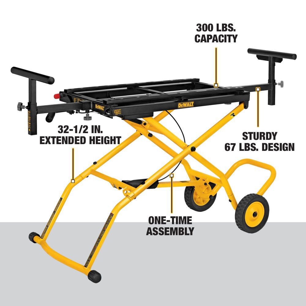 Steel Adjustable Rolling Miter Saw Stand DWX726