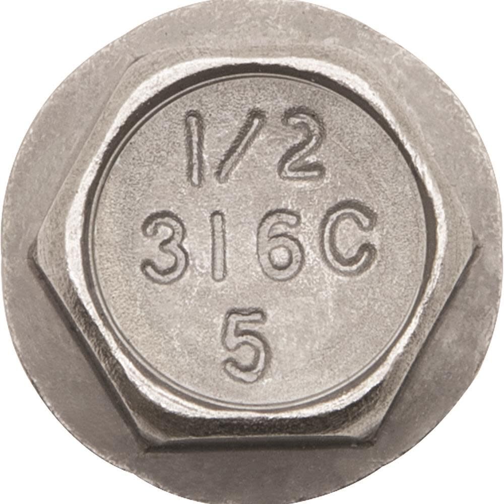 Screw Anchors 1/2X5 WEDGE-BOLT(316SS BIMETL) QTY: 25 07892-PWR