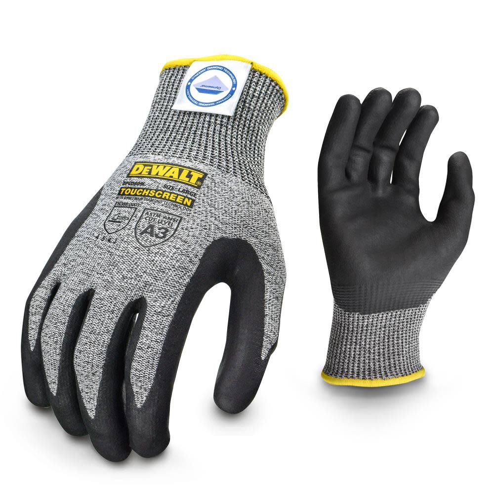 Touchscreen Gloves Dyneema Cut Protection Level A3 Large DPGD809L
