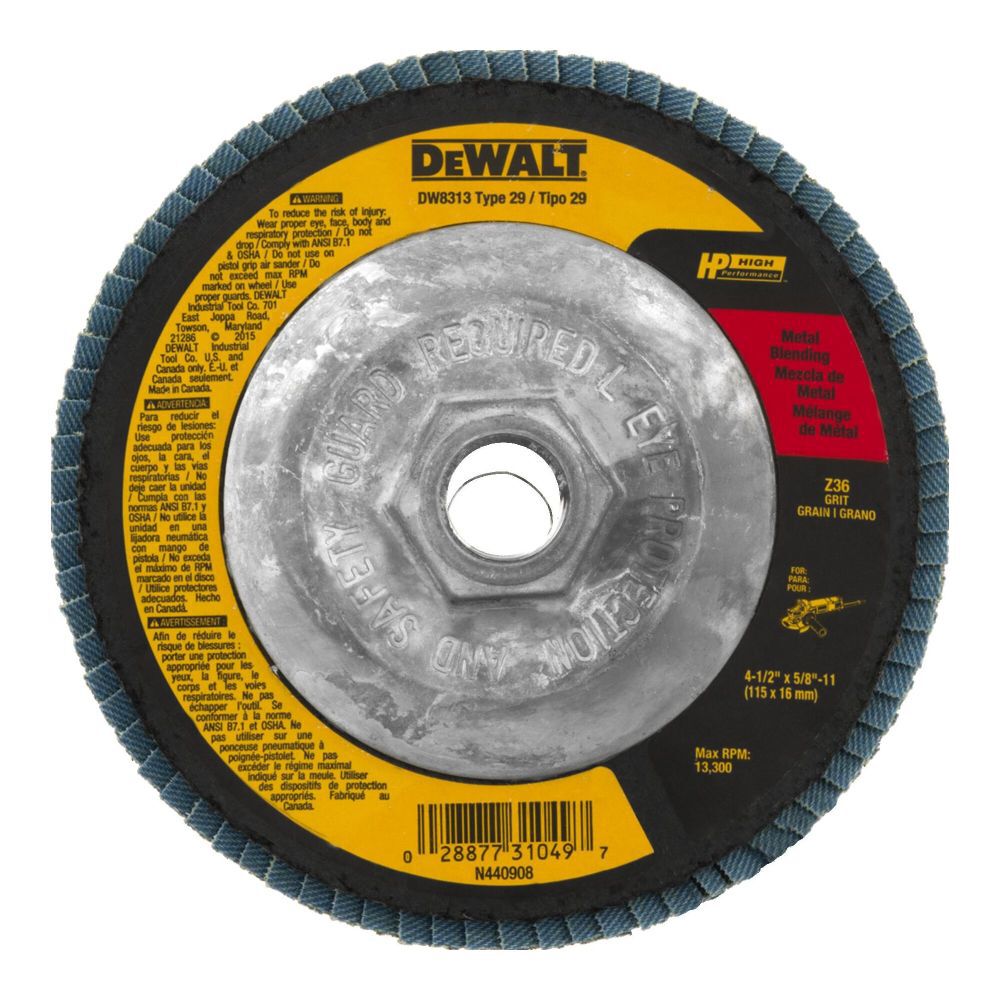 Type 29 HP 80 Grit Flap Disc DW8313