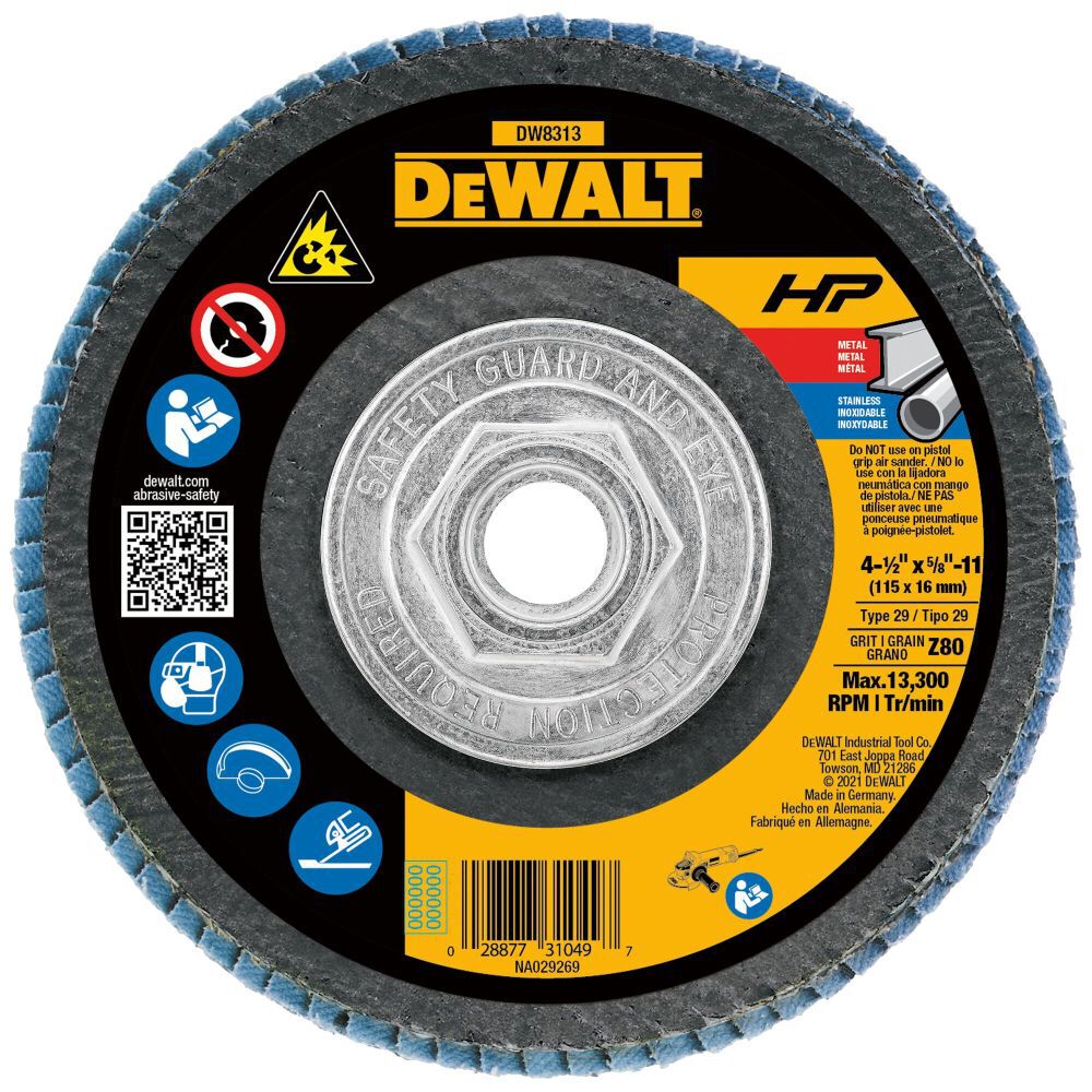 Type 29 HP 80 Grit Flap Disc DW8313