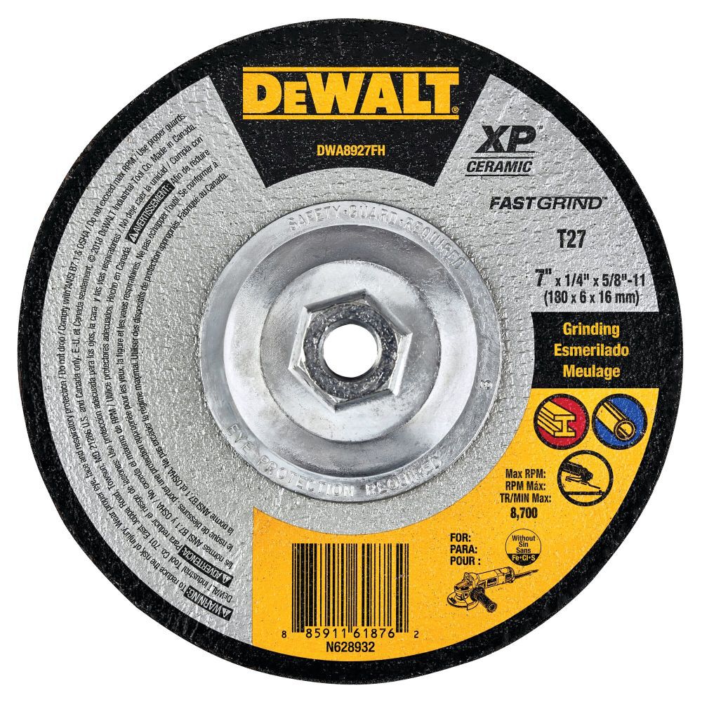 XP Ceramic Grinding Wheel 7 X 1/4 X 5/8-11 DWA8927FH