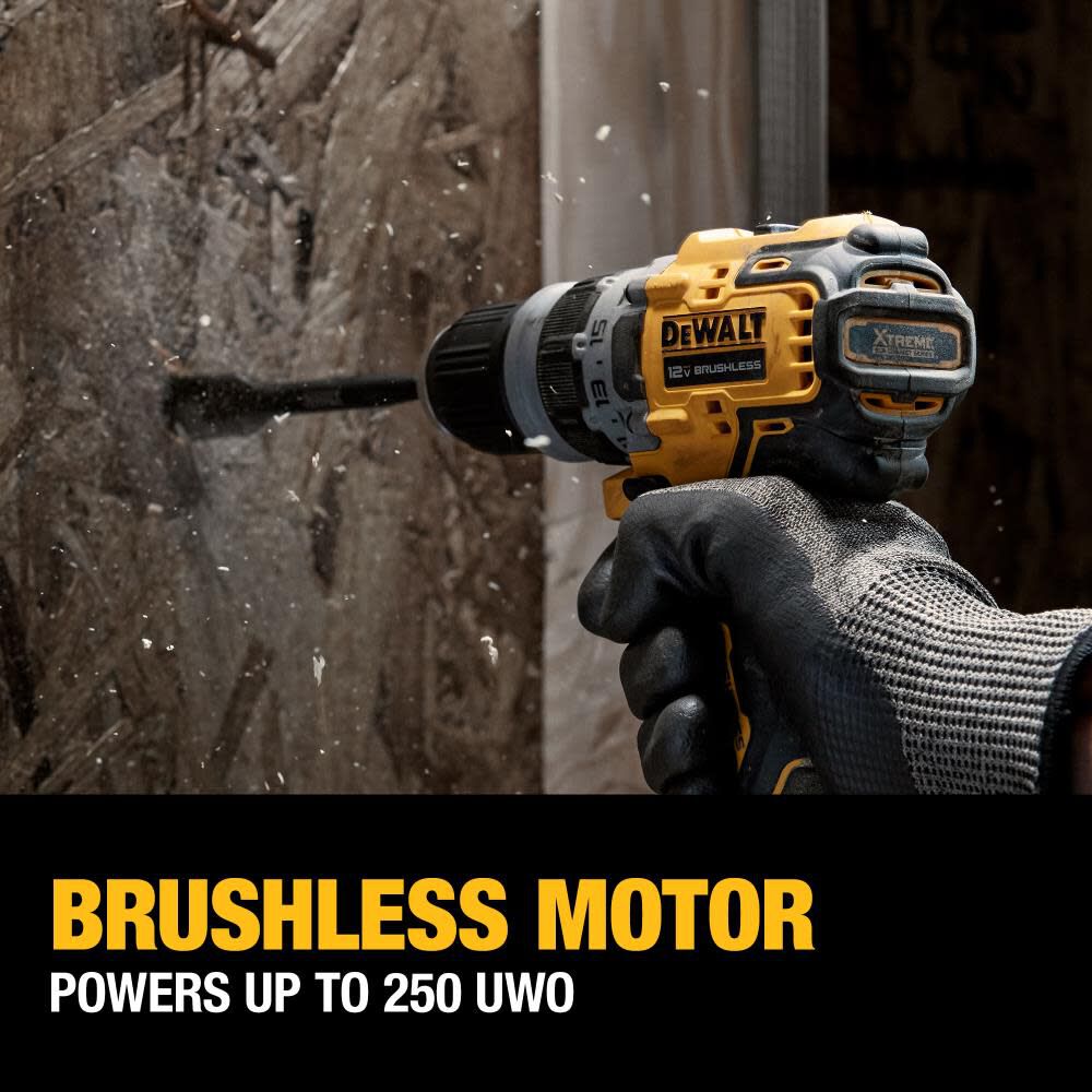 XTREME 5-In-1 12-volt Max 3/8-in Keyless Brushless Cordless Drill (1-Battery Included, Charger Included and Soft Bag included) DCD703F1