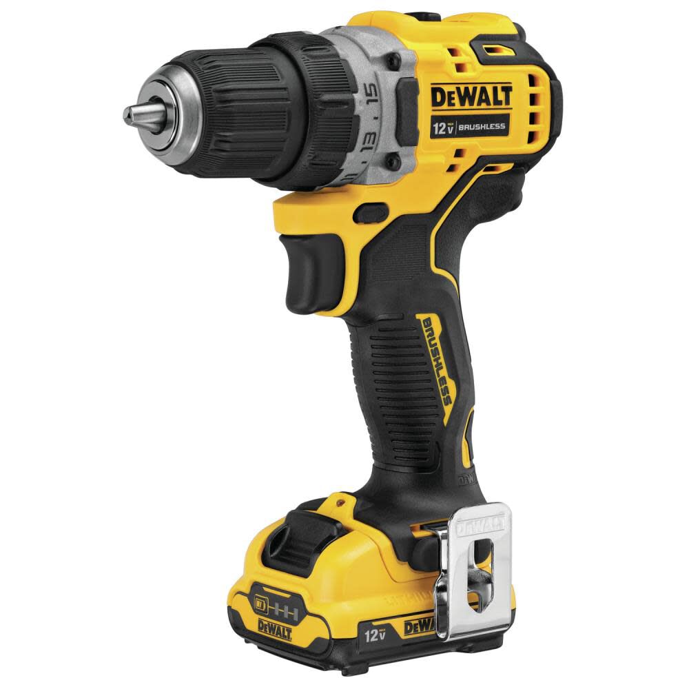 XTREME 12-volt Max 3/8-in Keyless Brushless Cordless Drill (2-Batteries Included, Charger Included and Soft Bag included) DCD701F2