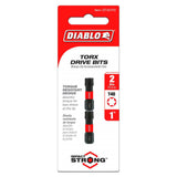 1 Inch #40 Torx Drive Bits 2 Pack DT401P2