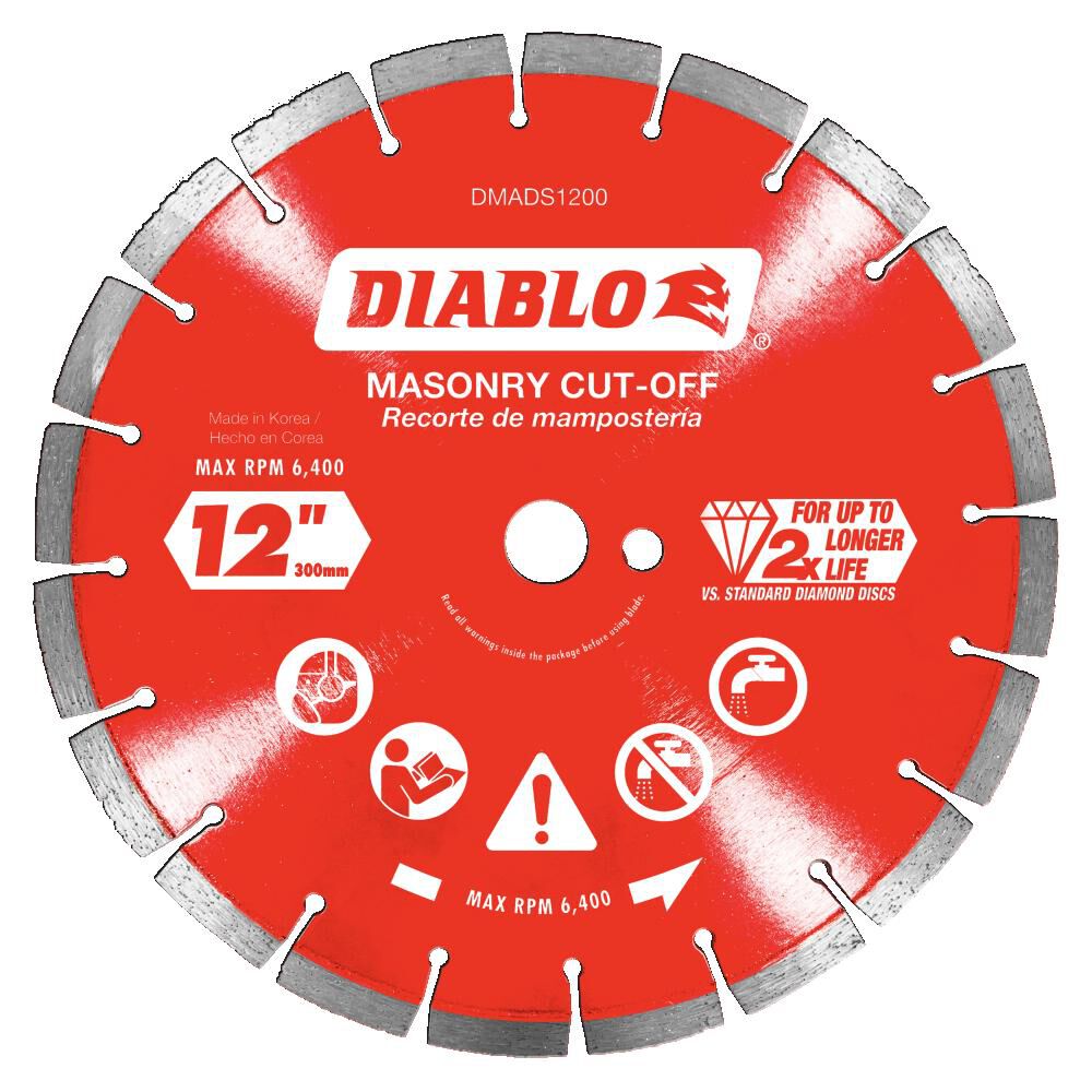 12in Diamond Segmented Cut-Off Discs for Masonry DMADS1200