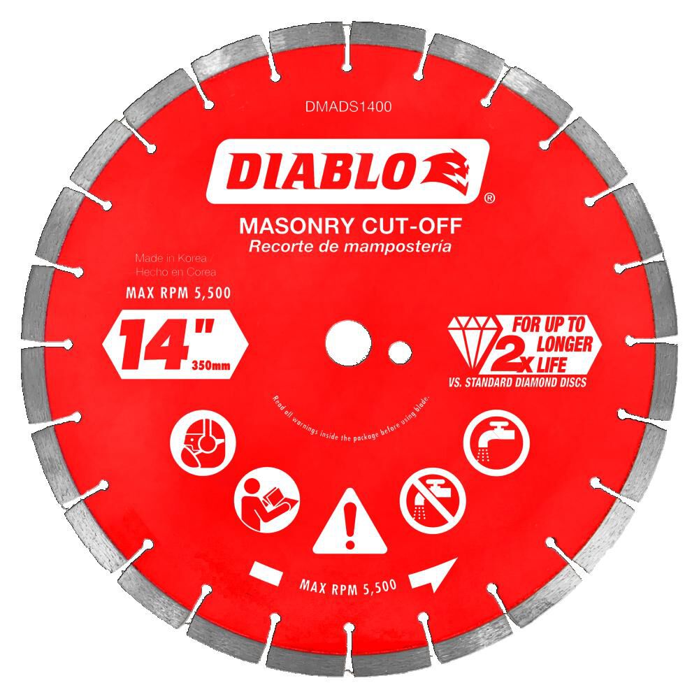 14in Diamond Segmented Cut-Off Discs for Masonry DMADS1400