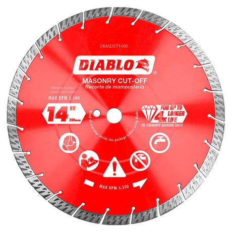 14in Diamond Segmented Turbo Cut-Off Discs for Masonry DMADST1400