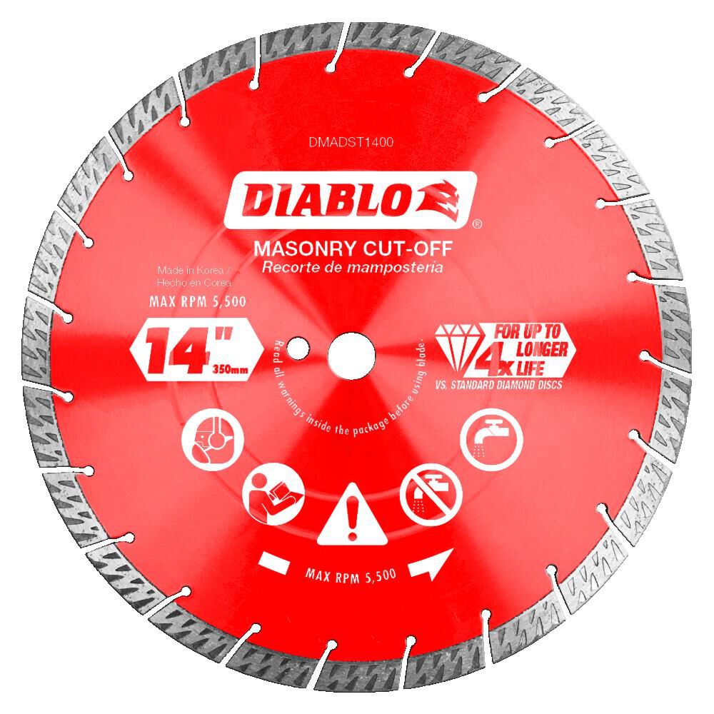 14in Diamond Segmented Turbo Cut-Off Discs for Masonry DMADST1400