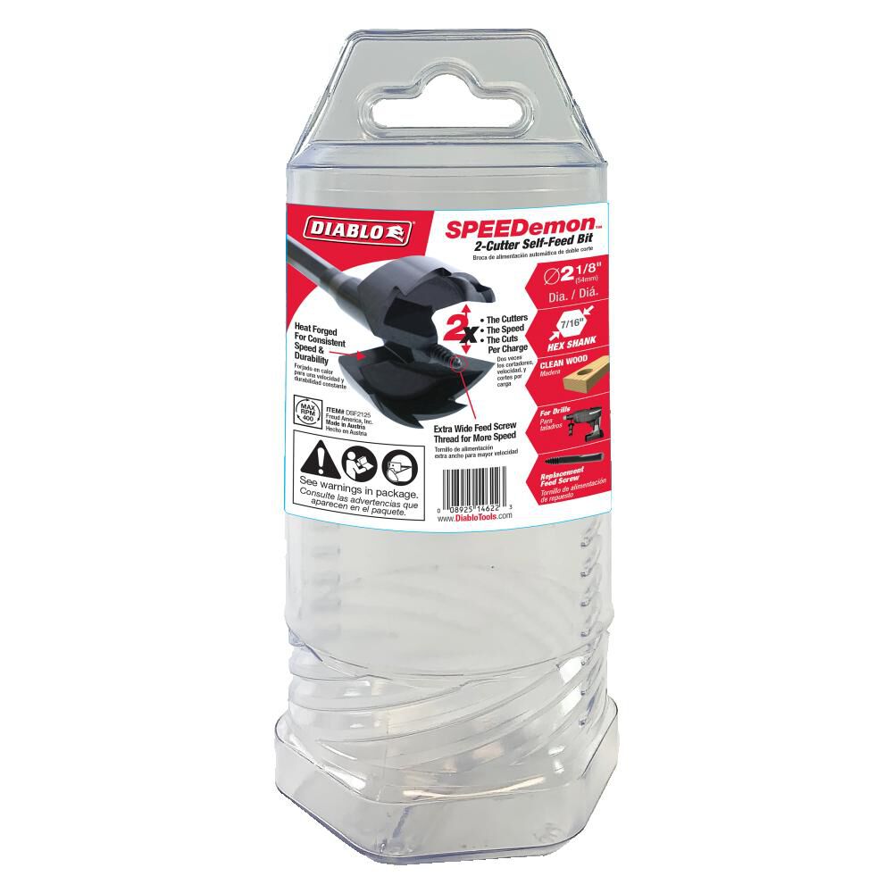 2-1/8in Dia. SPEEDemon Self Feed Bit DSF2125