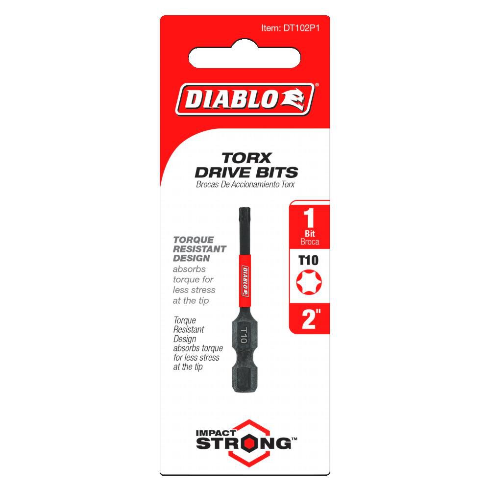 2 Inch #10 Torx Drive Bit DT102P1