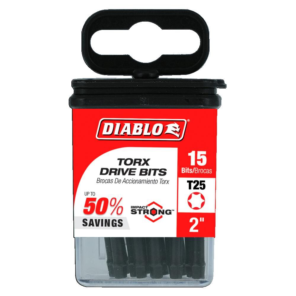 2 Inch #25 Torx Drive Bits 15 Pack DT252P15