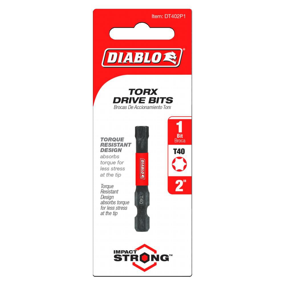 2 Inch #40 Torx Drive Bit DT402P1