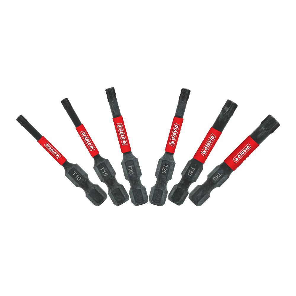 2 Inch Torx Drive Bit Assorted Pack 6pc DTV2-S6