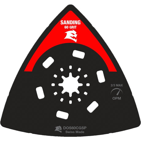 3-1/2in 60-Grit Starlock Carbide Grit Osc. Sanding Plate DOS60CGSP