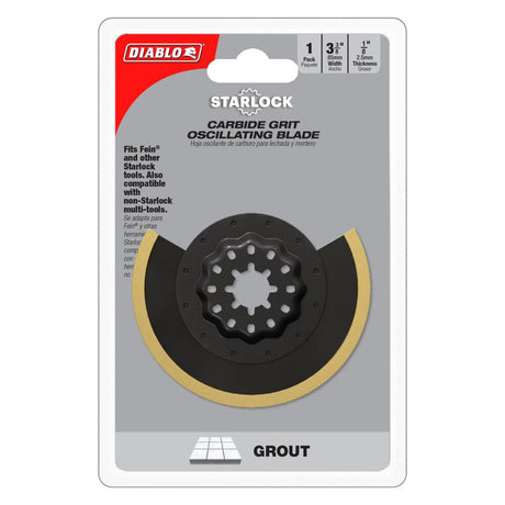 3-3/8in Starlock Carbide Grit Oscillating Blade for Grout DOS3375RCGX