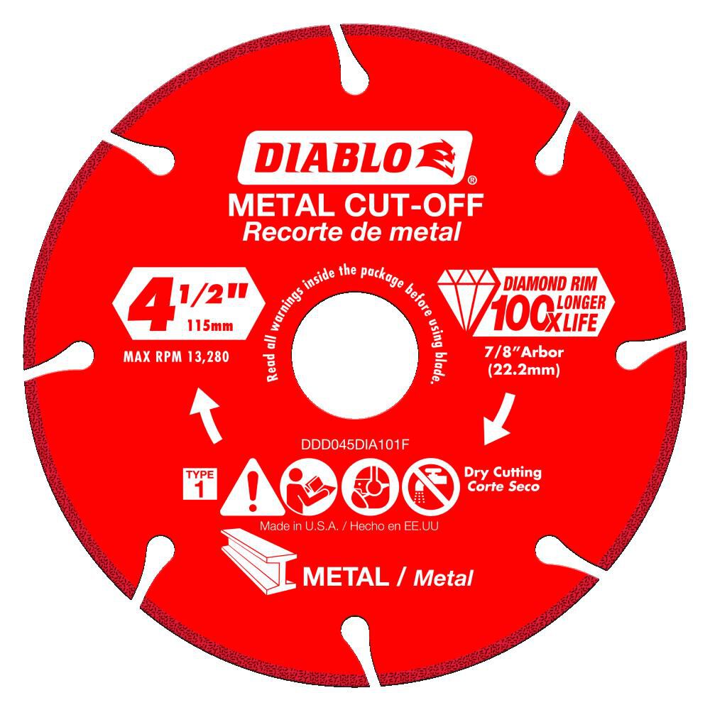 4-1/2in Diamond Metal Cut-Off Blade DDD045DIA101F